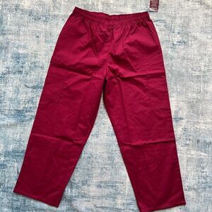 NWT! Sivvan by Adar Unisex Classic Fit Burgundy Scrubs 2XL